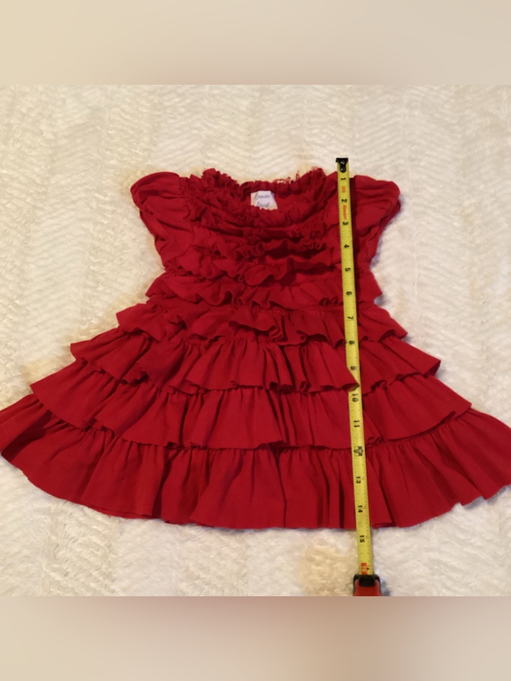 Baby Girls Lemon Loves Layette 12-18 Months Red Ruffle Flare Dress Sweet  Girl